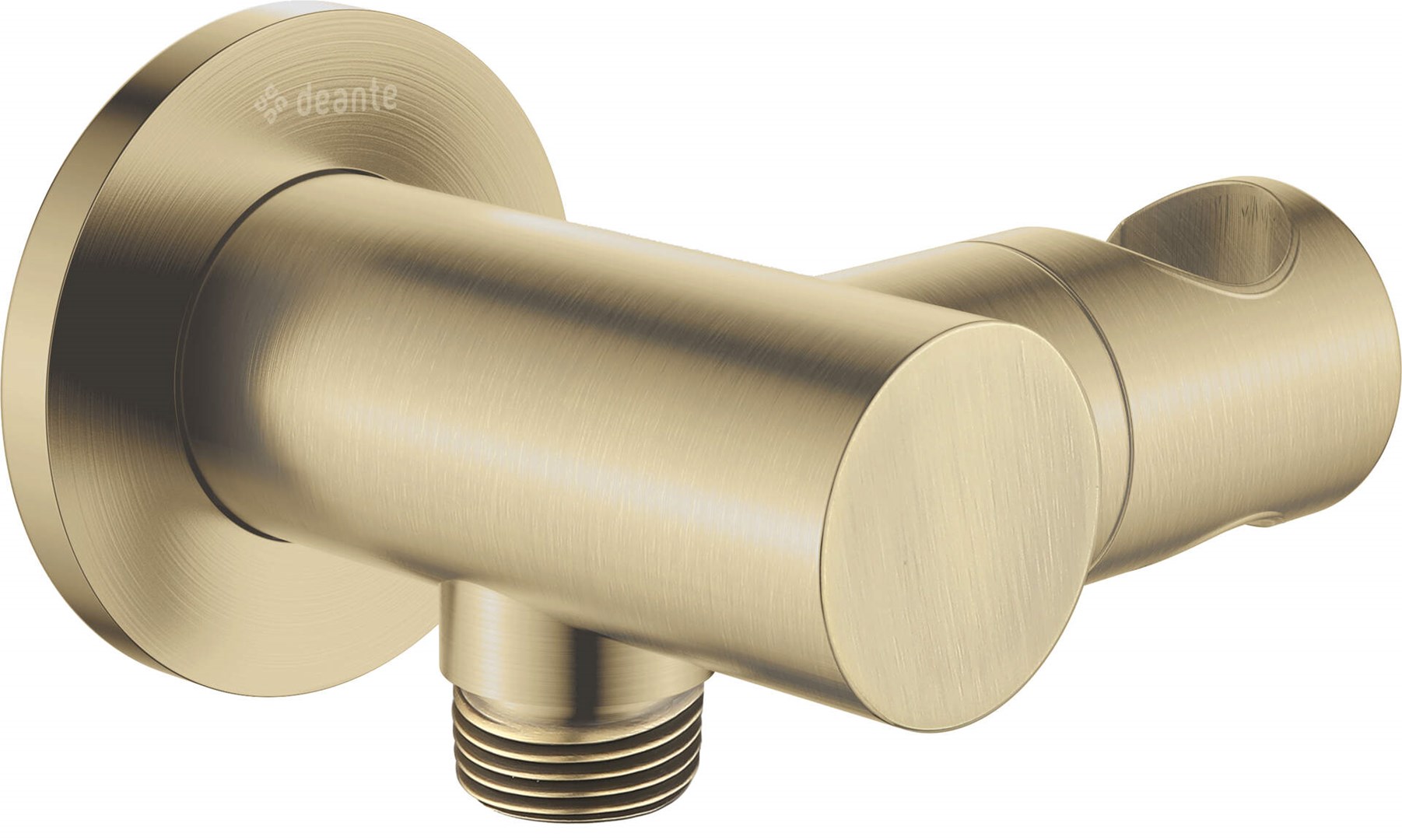 Round angled connector with handset holder Round angled connector with handset holder