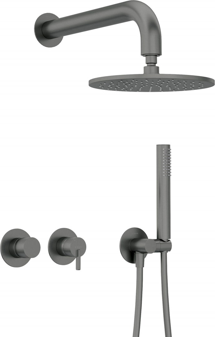 Concealed shower set with overhead shower - with horizontal mixer Concealed shower set with overhead shower - with horizontal mixer