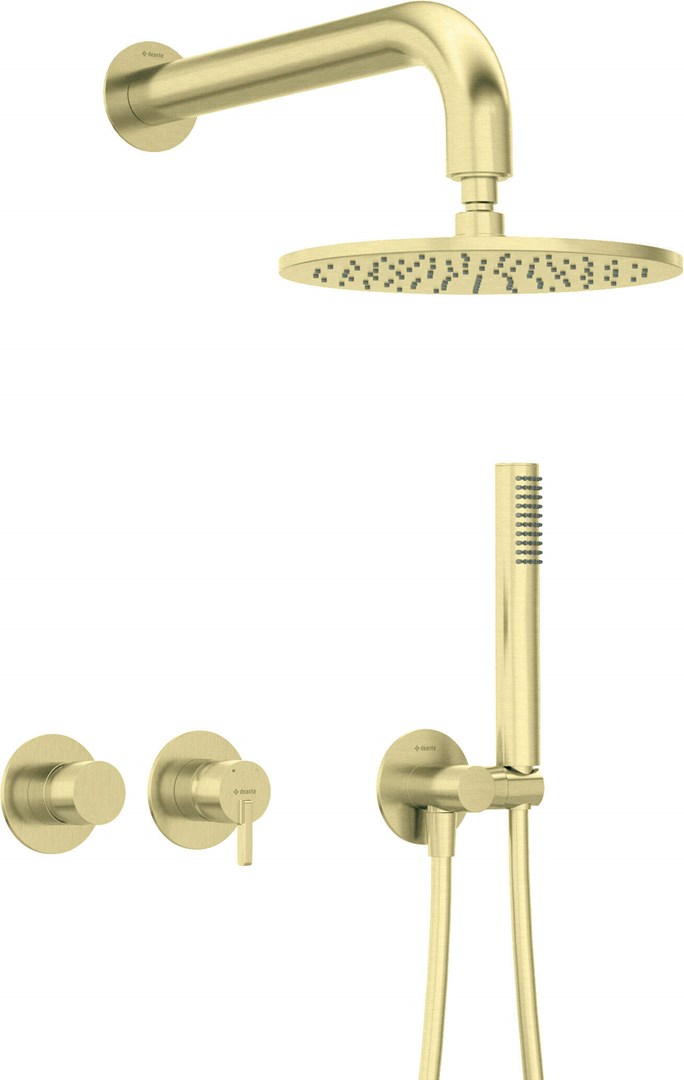 Concealed shower set with overhead shower - with horizontal mixer Concealed shower set with overhead shower - with horizontal mixer