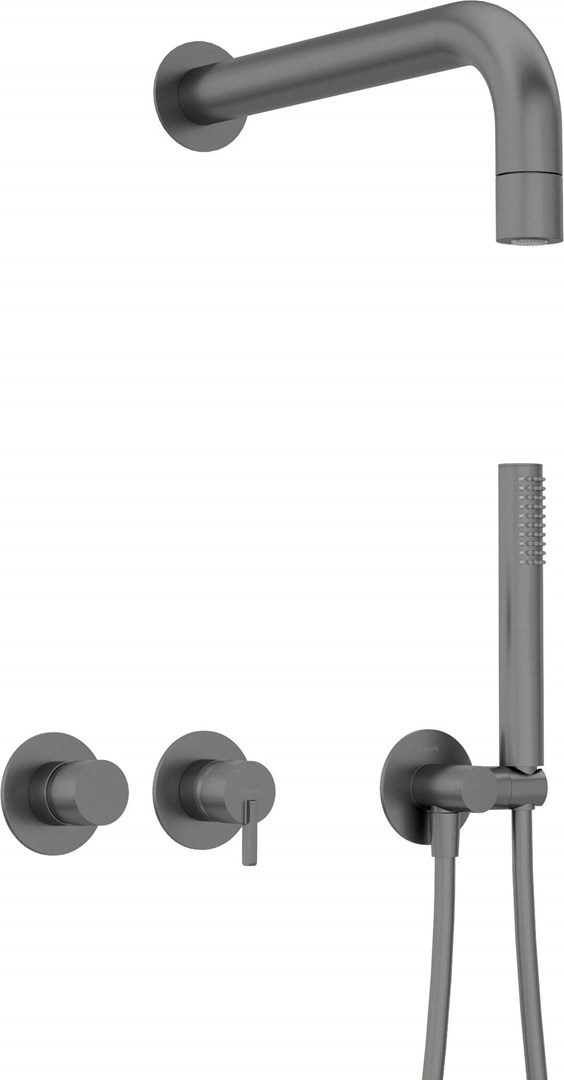 Concealed shower set with hand shower - with horizontal mixer Concealed shower set with hand shower - with horizontal mixer