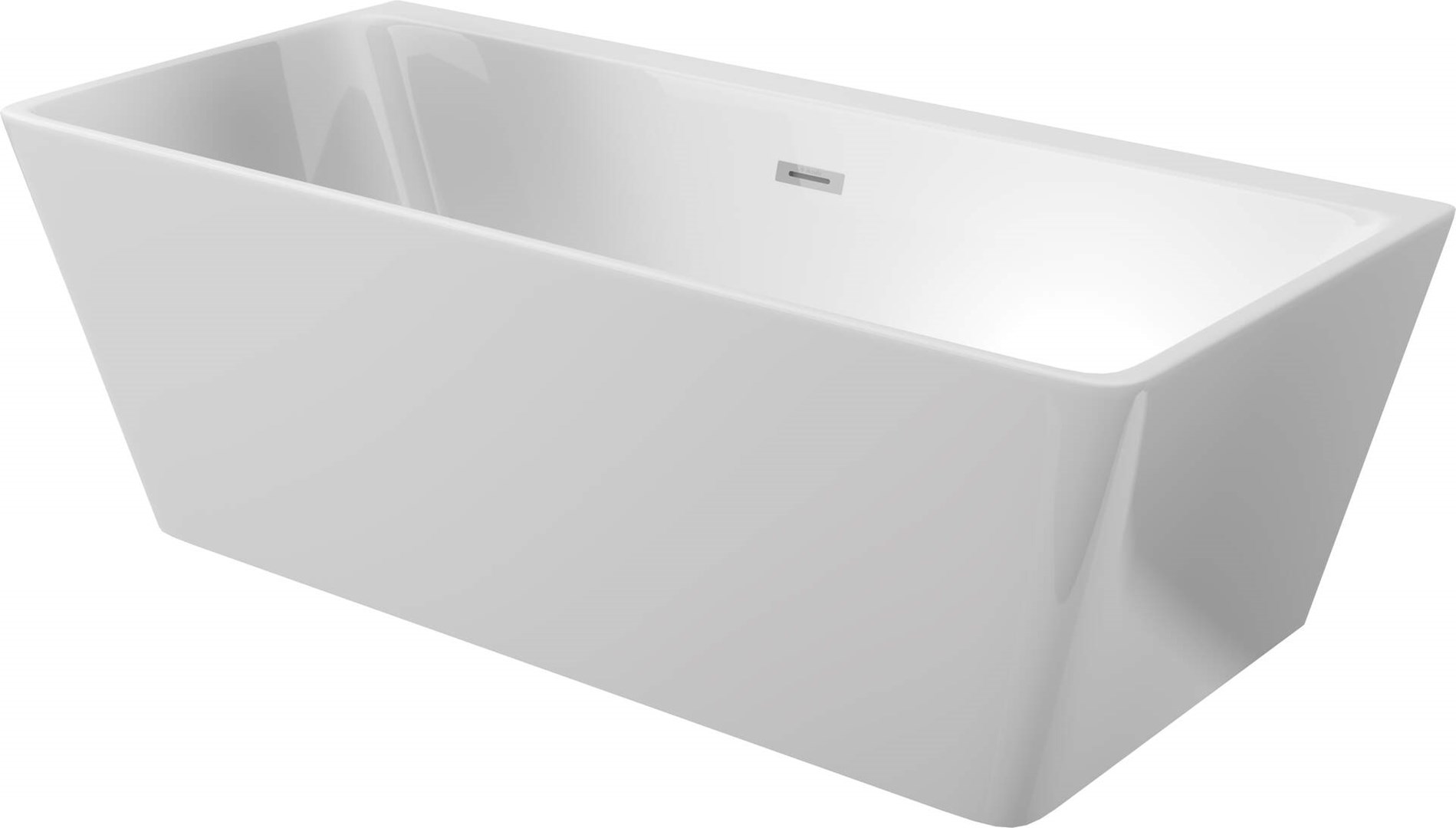 Acrylic wall-mounted/free-standing rectangular bathtub - 160 cm Acrylic wall-mounted/free-standing rectangular bathtub - 160 cm