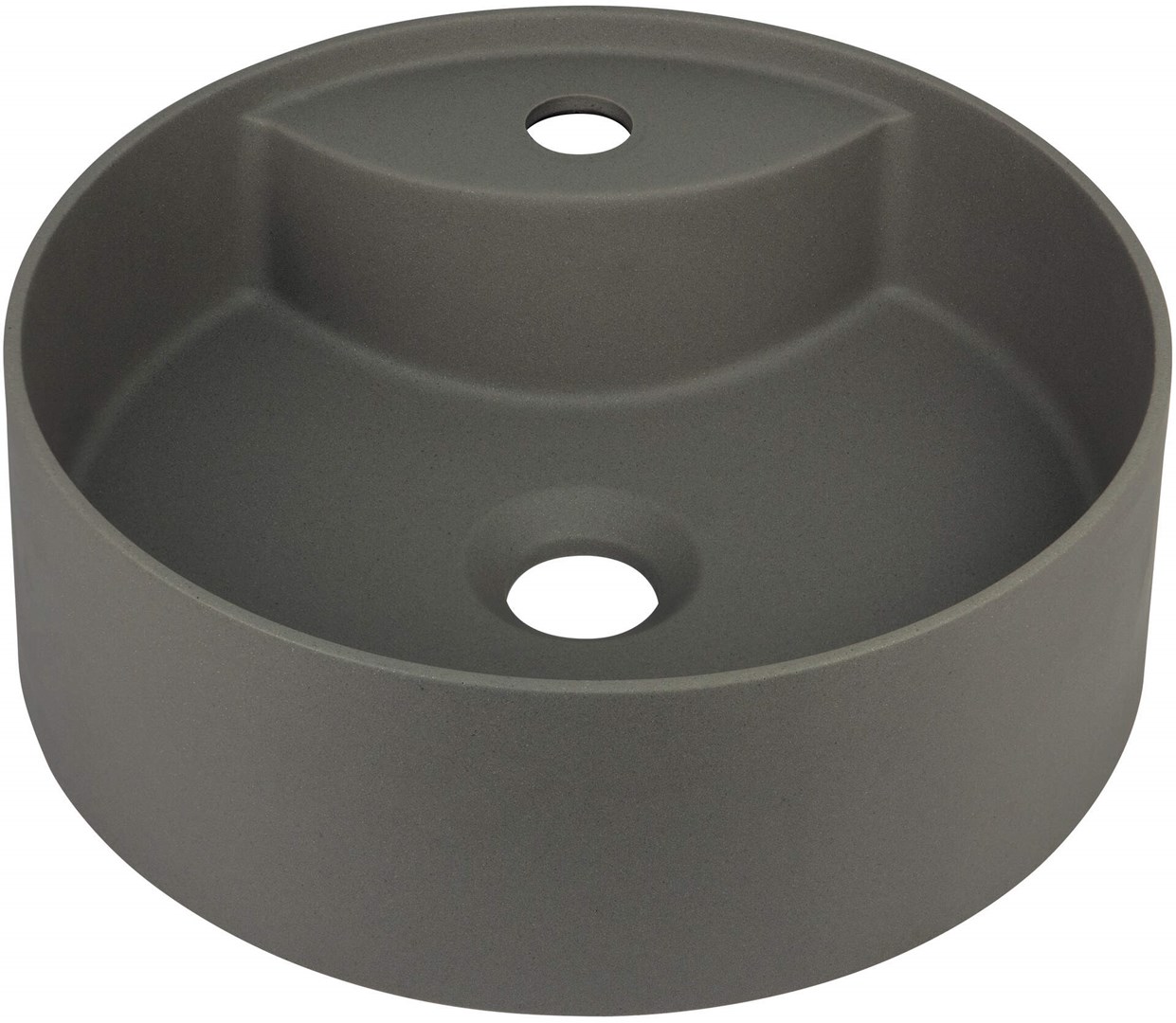 Granite countertop washbasin with space for a tap Granite countertop washbasin with space for a tap
