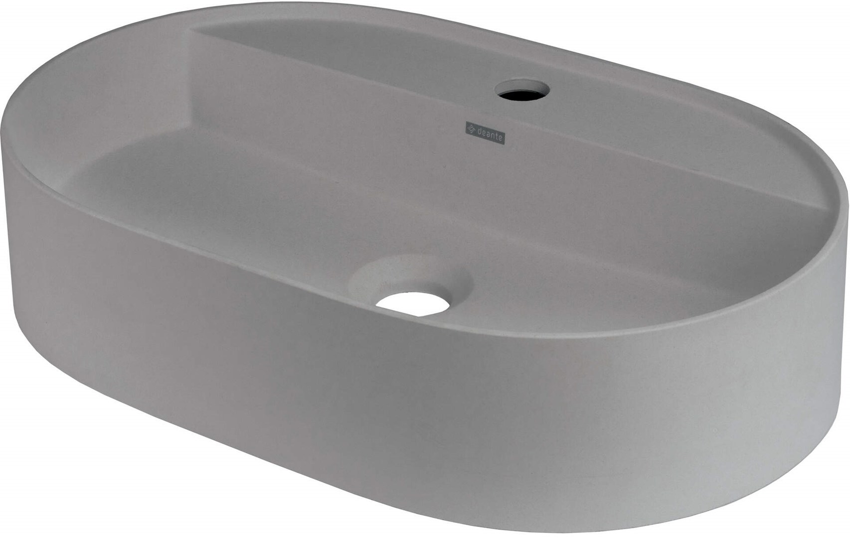 Granite countertop washbasin with a faucet island - oval Granite countertop washbasin with a faucet island - oval
