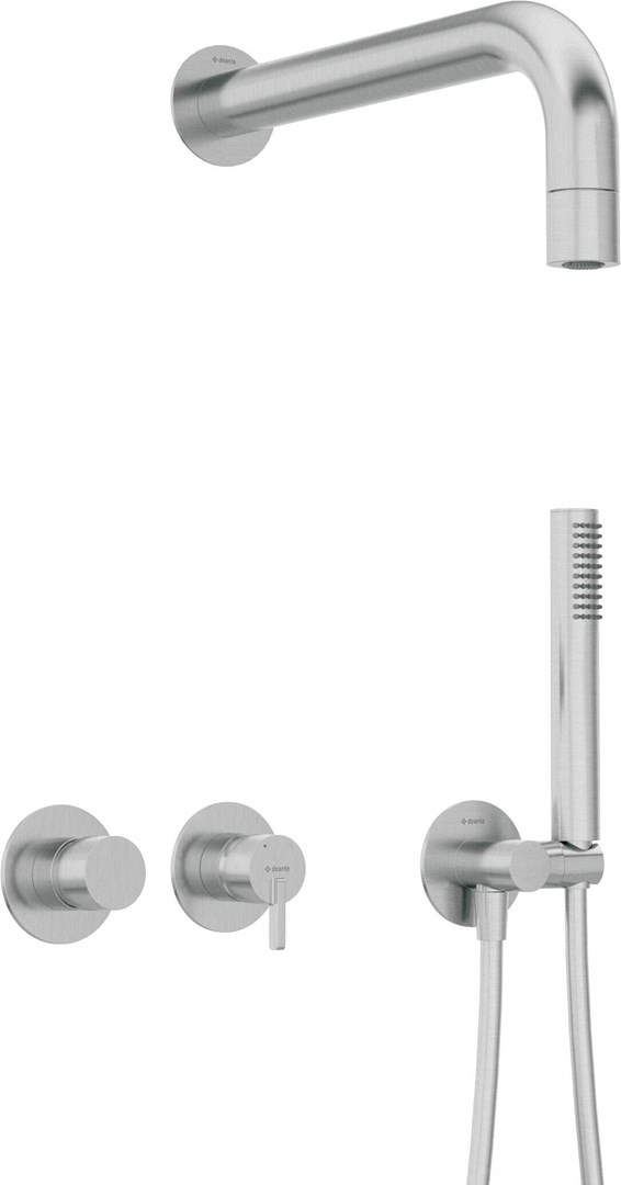 Concealed shower set with hand shower - with horizontal mixer Concealed shower set with hand shower - with horizontal mixer
