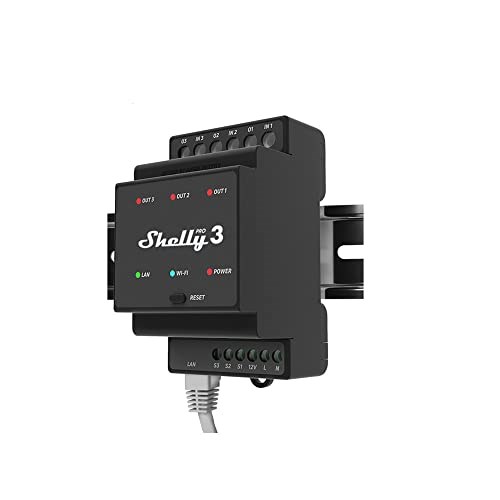 Shelly Pro 3 electrical relay Black Shelly Pro 3 electrical relay Black