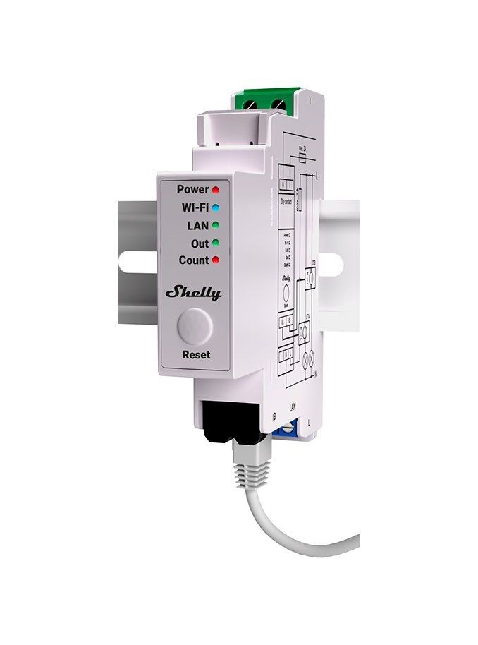 Shelly - DIN rail - "Pro EM 50A" - electricity meter - incl. 2x 50A terminals measuring function - WLAN - LAN Shelly - DIN rail - "Pro EM 50A" - electricity meter - incl. 2x 50A terminals measuring function - WLAN - LAN