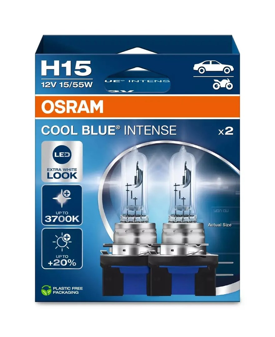 Bulb (Set of 2) H15 12V 55/15W PGJ23T-1 Cool Blue Intense NextGen Bulb (Set of 2) H15 12V 55/15W PGJ23T-1 Cool Blue Intense NextGen