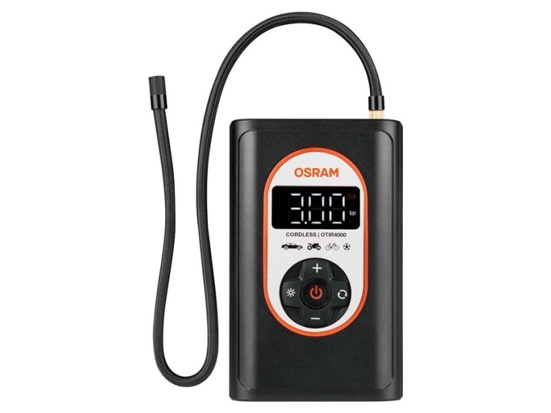 12V Compressor, 8.3bar - Rechargeable Tire Inflator with Digital Backlit Display 12V Compressor, 8.3bar - Rechargeable Tire Inflator with Digital Backlit Display