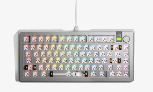 Glorious Gaming GMMK 3 PRO 75% Barebones Wired Silver - US Glorious Gaming GMMK 3 PRO 75% Barebones Wired Silver - US