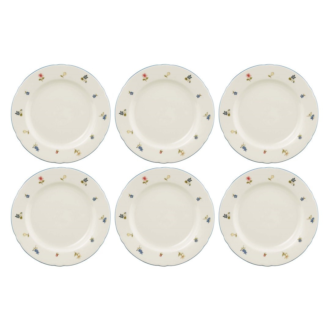 SELTMANN MARIE-LUISE STREUBLUME 6 salad plates set SELTMANN MARIE-LUISE STREUBLUME 6 salad plates set