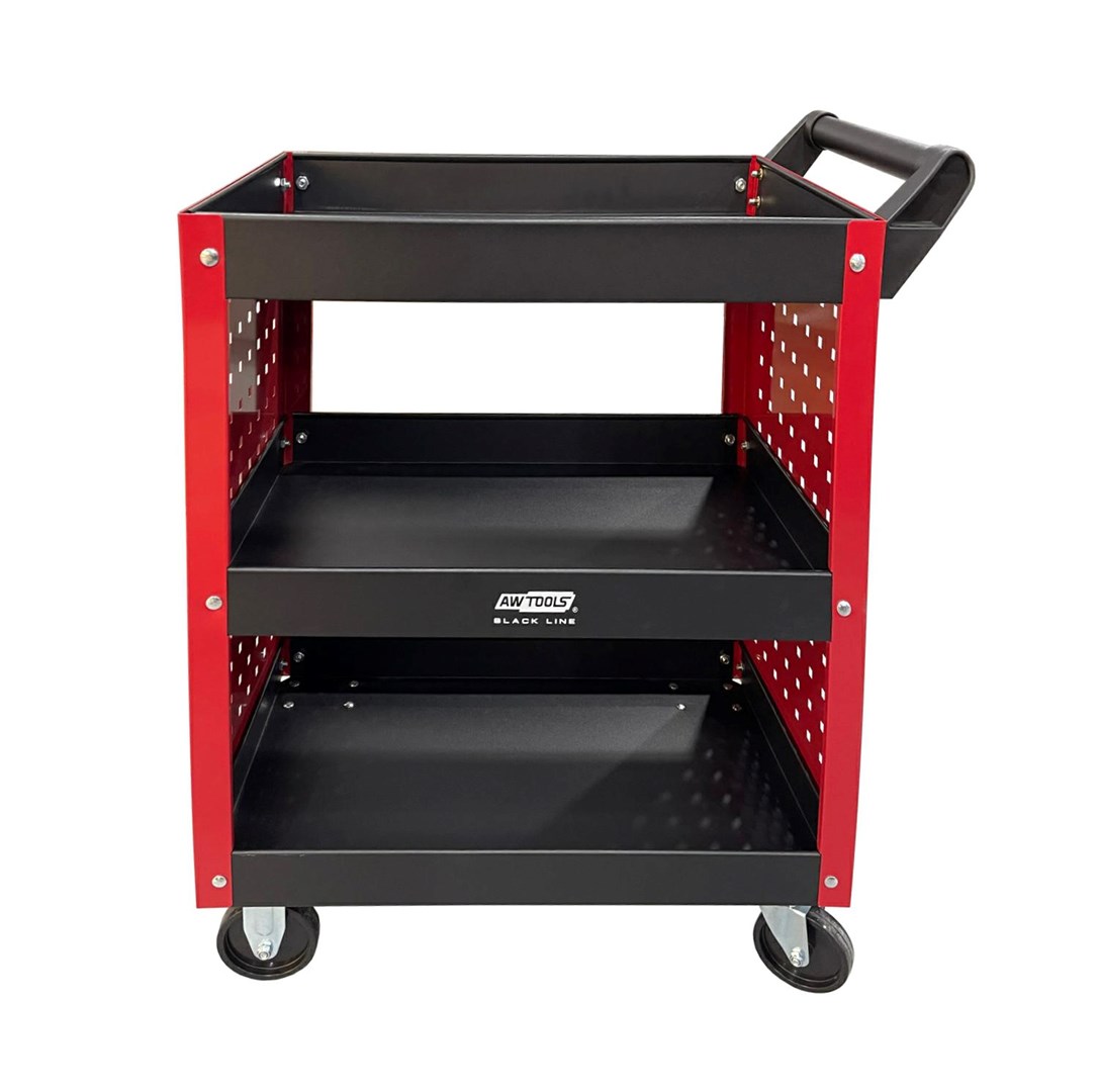 AW METAL WORKSHOP TROLLEY 3 LEVELS + PERFORATION AW METAL WORKSHOP TROLLEY 3 LEVELS + PERFORATION