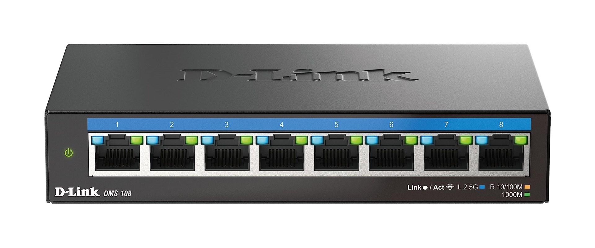 D-Link 8-Port 2.5G Multi-Gigabit Desktop Switch D-Link 8-Port 2.5G Multi-Gigabit Desktop Switch