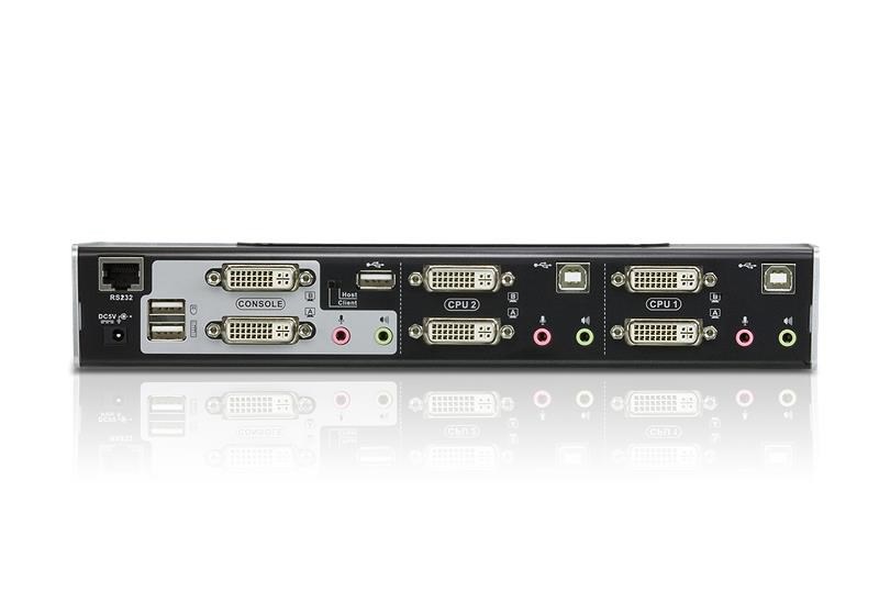 ATEN 2-Port USB DVI Dual-View KVM Switch with Audio & USB 2.0 Hub (KVM cables included) ATEN 2-Port USB DVI Dual-View KVM Switch with Audio & USB 2.0 Hub (KVM cables included)