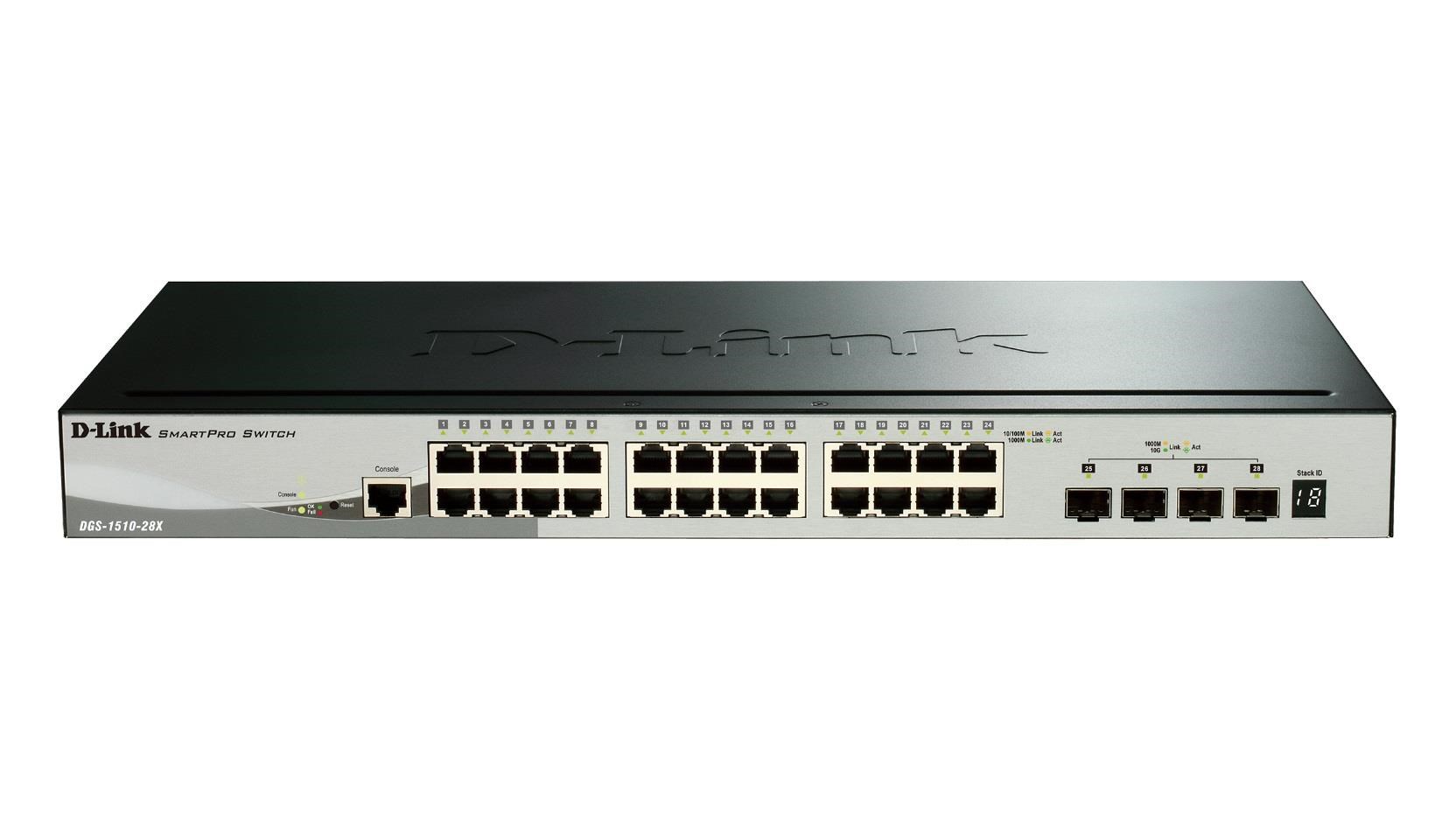 D-Link 24-port Gigabit PoE Smart Managed Switch with 4x 10G SFP+, 370Watts D-Link 24-port Gigabit PoE Smart Managed Switch with 4x 10G SFP+, 370Watts