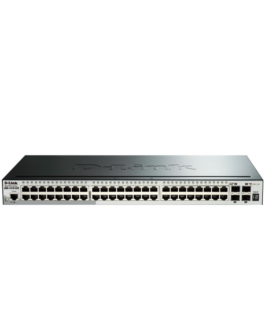D-Link 52-Port Gigabit Stackable POE Smart Managed Switch including 4 x 10G SFP+ D-Link 52-Port Gigabit Stackable POE Smart Managed Switch including 4 x 10G SFP+
