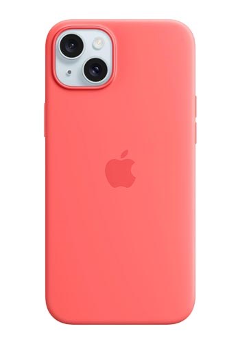 Apple iPhone 15 Plus Silicone Case with MagSafe - Guava Apple iPhone 15 Plus Silicone Case with MagSafe - Guava
