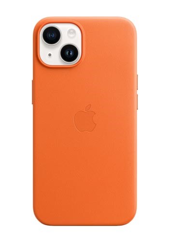 Apple iPhone 14 Plus Leather Case with MagSafe - Orange Apple iPhone 14 Plus Leather Case with MagSafe - Orange