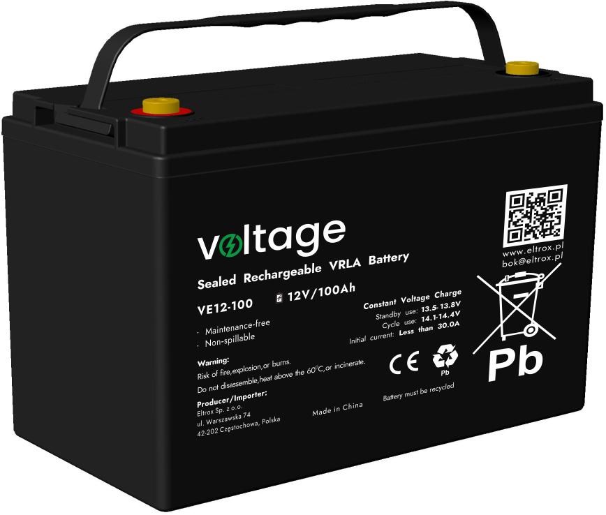 Battery AGM Voltage 12V 100Ah VE12-100 Battery AGM Voltage 12V 100Ah VE12-100