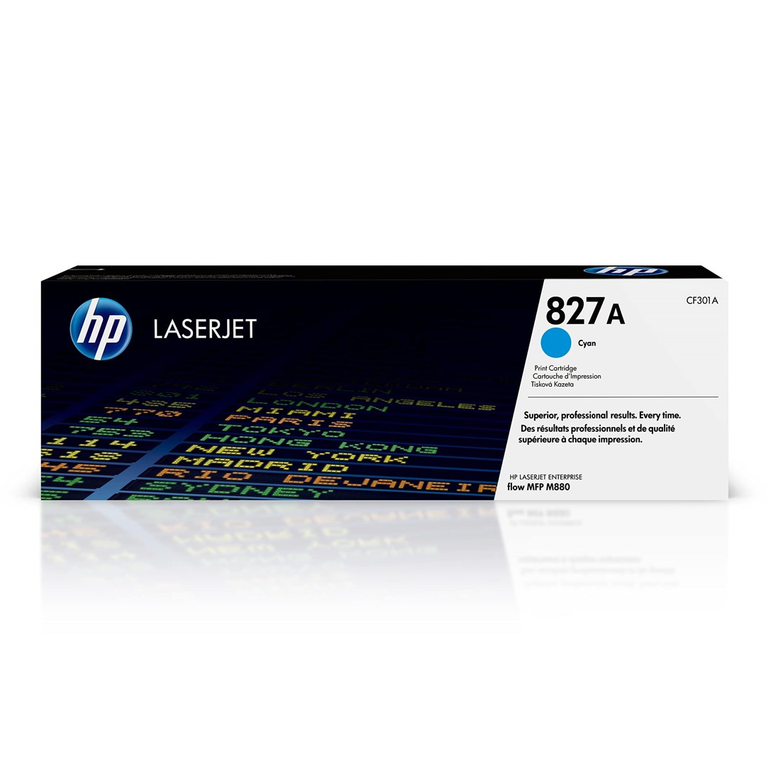 HP 827A Cyan Original LaserJet Toner Cartridge HP 827A Cyan Original LaserJet Toner Cartridge