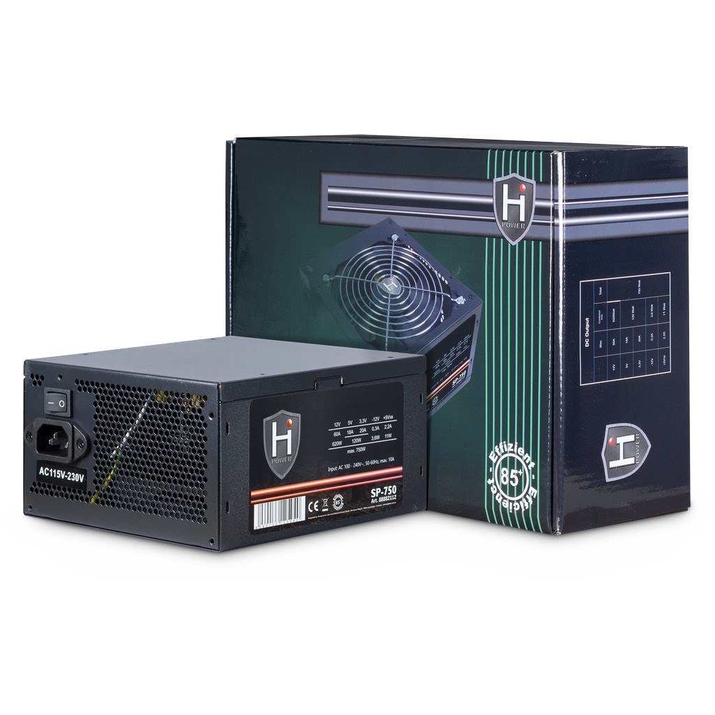 Inter-Tech HIPOWER SP-750 power supply unit 750 W 20+4 pin ATX ATX Black Inter-Tech HIPOWER SP-750 power supply unit 750 W 20+4 pin ATX ATX Black