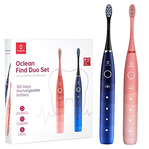 Set of sonic toothbrushes Oclean Find Duo Set (red/blue) Set of sonic toothbrushes Oclean Find Duo Set (red/blue)