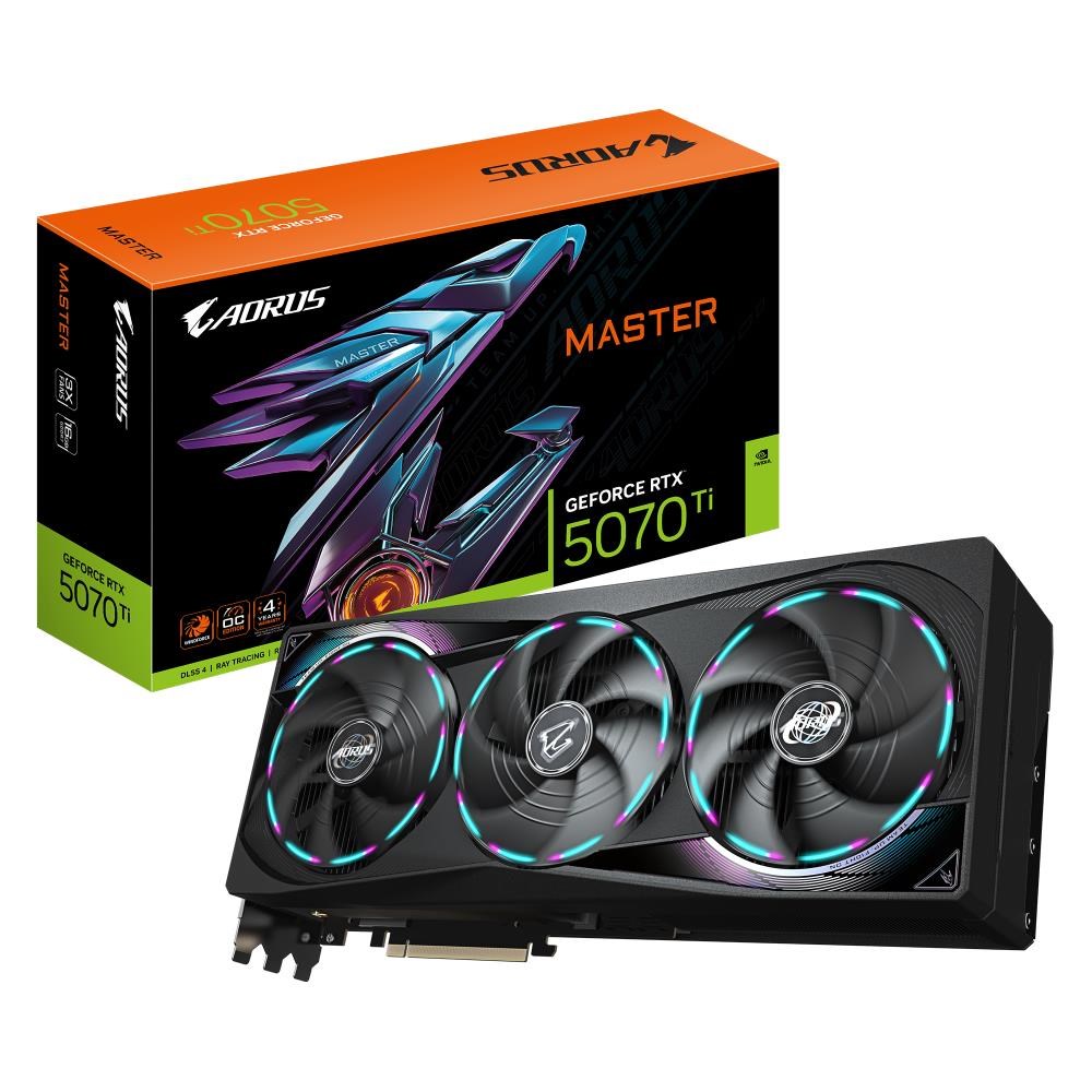 Graphics card Gigabyte GeForce RTX 5070 Ti AORUS Master 16 GB GDDR7 Graphics card Gigabyte GeForce RTX 5070 Ti AORUS Master 16 GB GDDR7