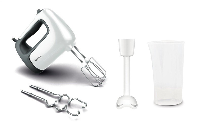 Tefal Prep'Mix+ HT4611 Hand mixer 500 W White Tefal Prep'Mix+ HT4611 Hand mixer 500 W White