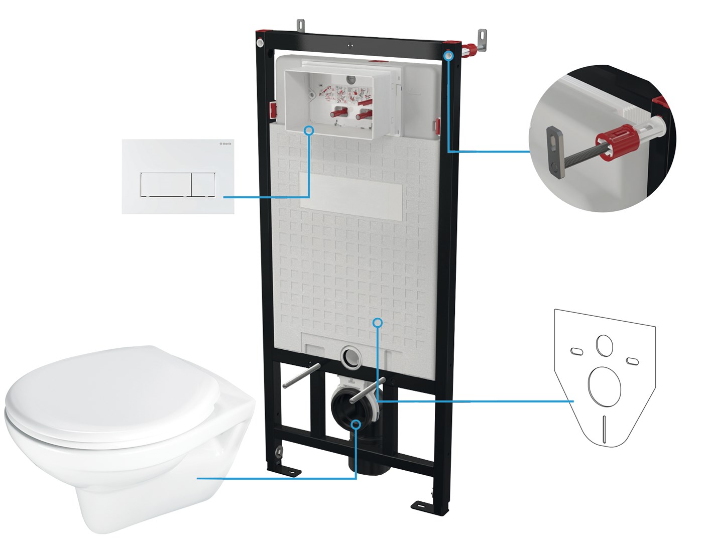 Concealed WC set 6-in-1 Concealed WC set 6-in-1
