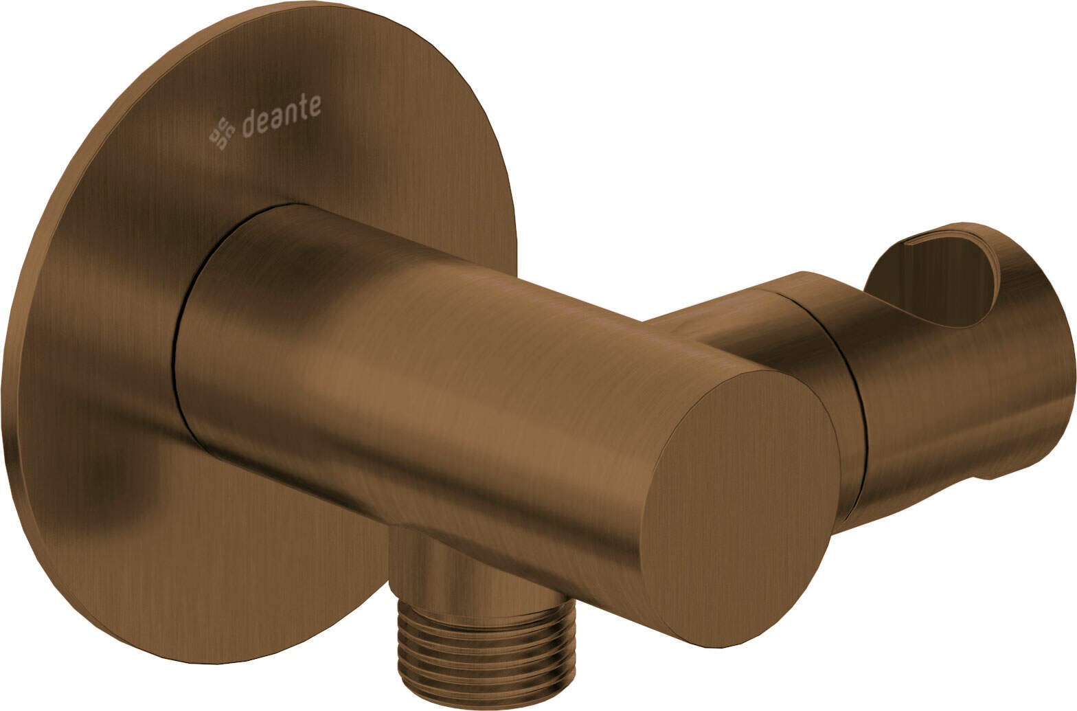 Angled connector with handset holder Angled connector with handset holder