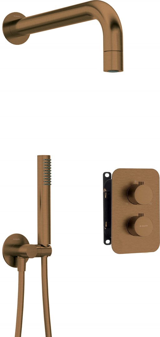 Concealed shower set with thermostat box Concealed shower set with thermostat box