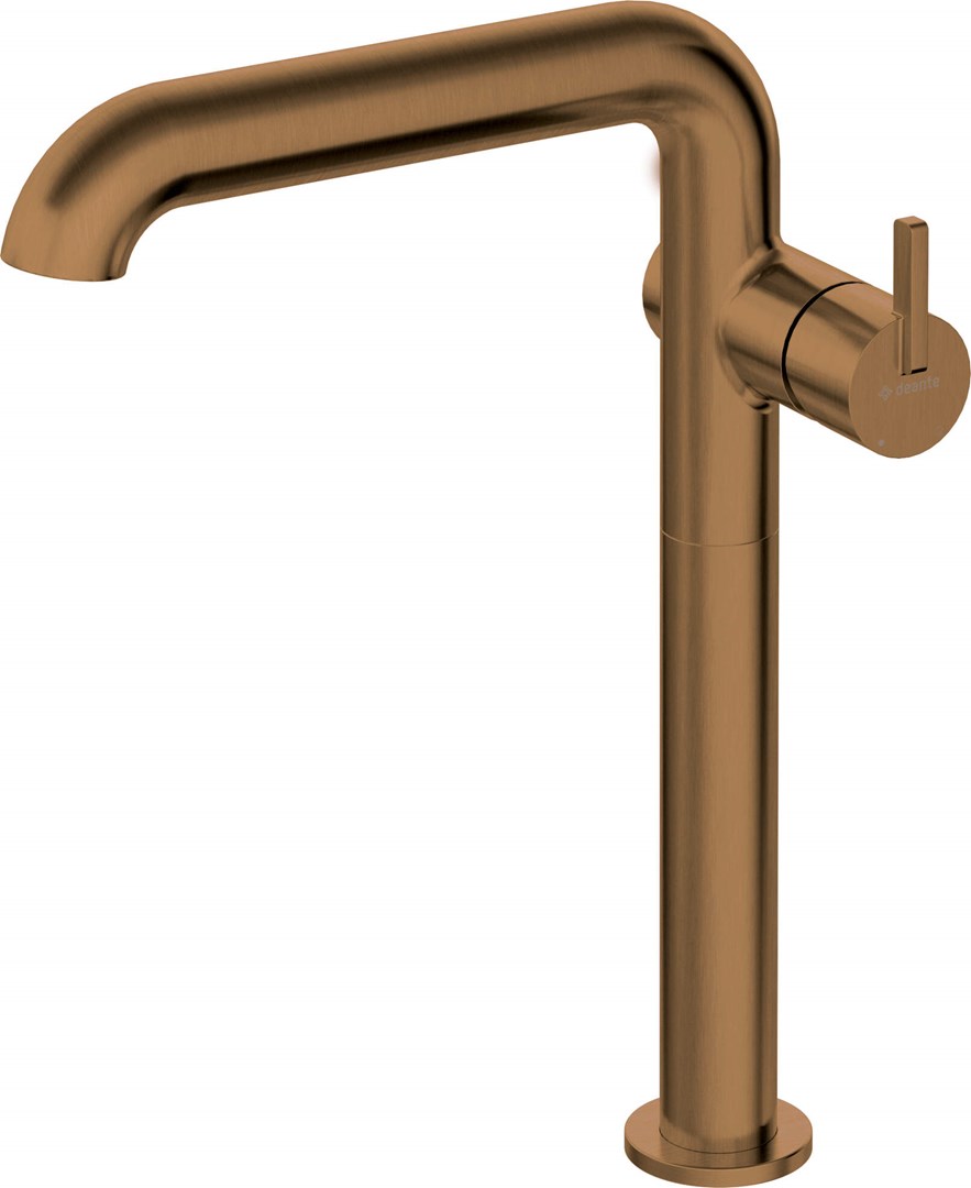 Tall basin tap with rectangular spout Tall basin tap with rectangular spout