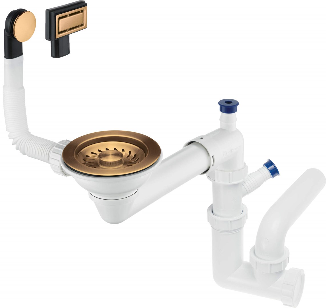1-Bowl Sink Waste Space-Saver Trap 1-Bowl Sink Waste Space-Saver Trap