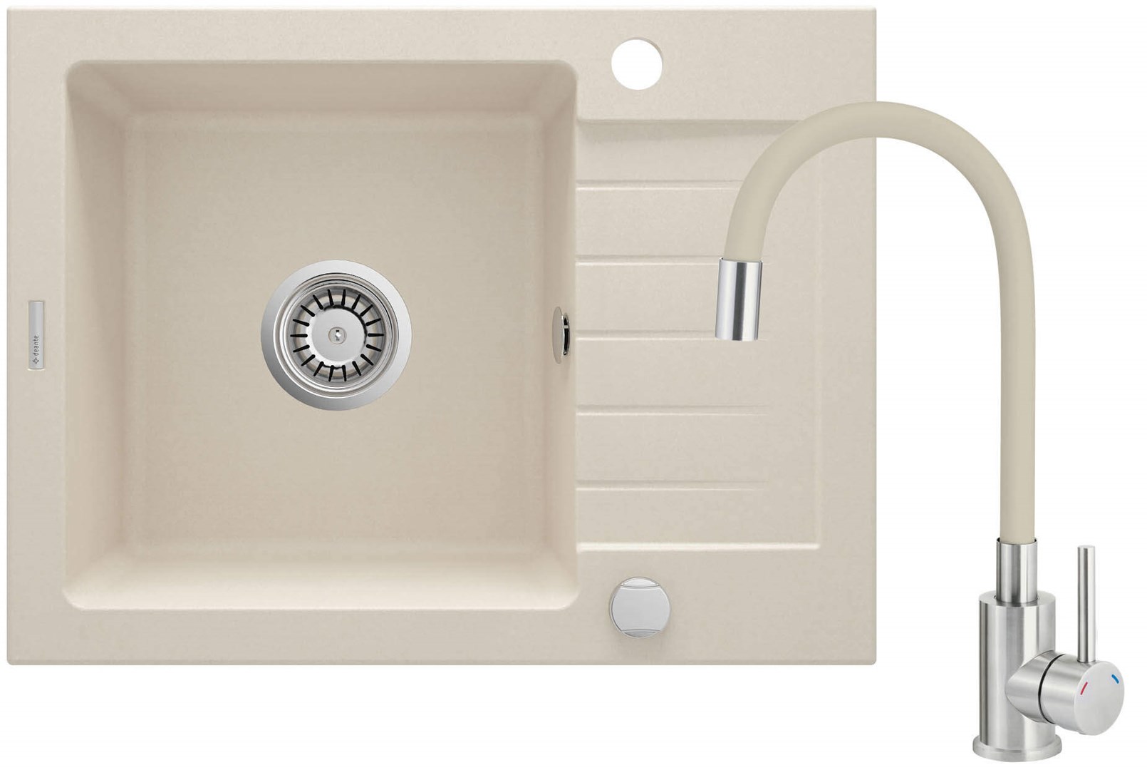 Granit sink with tap, 1-bowl with drainer Granit sink with tap, 1-bowl with drainer