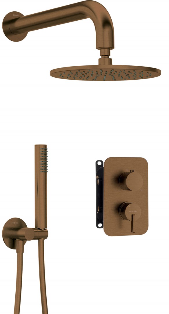 Concealed shower set with mixing box and head Concealed shower set with mixing box and head