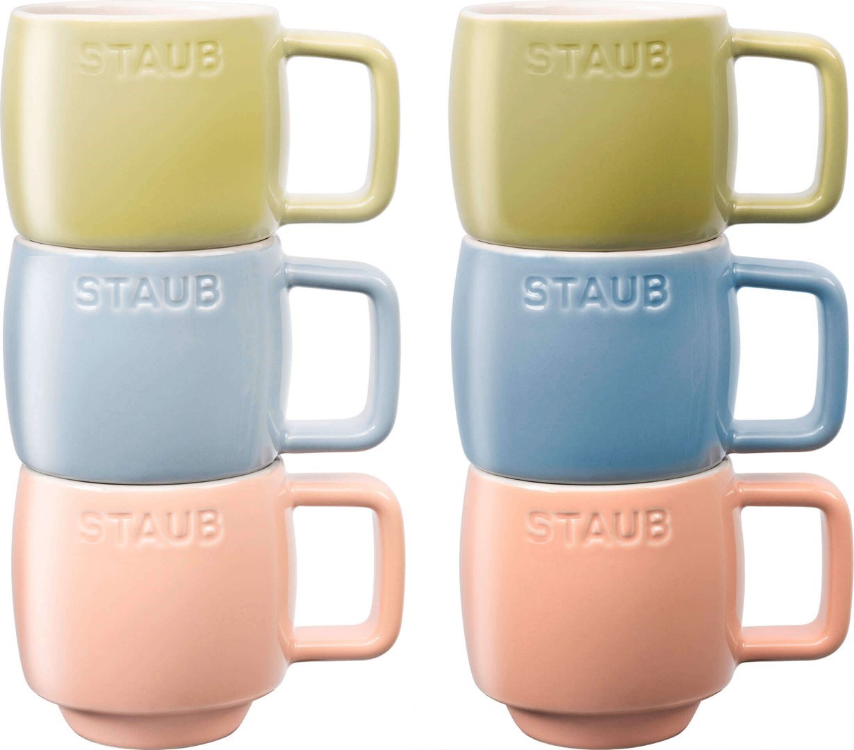 STAUB Set of 6 Ceramic Mugs - Multicolor, 100 ml STAUB Set of 6 Ceramic Mugs - Multicolor, 100 ml