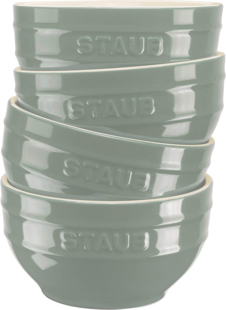 STAUB Serving Set of 4 Bowls 12 cm, Eucalyptus STAUB Serving Set of 4 Bowls 12 cm, Eucalyptus
