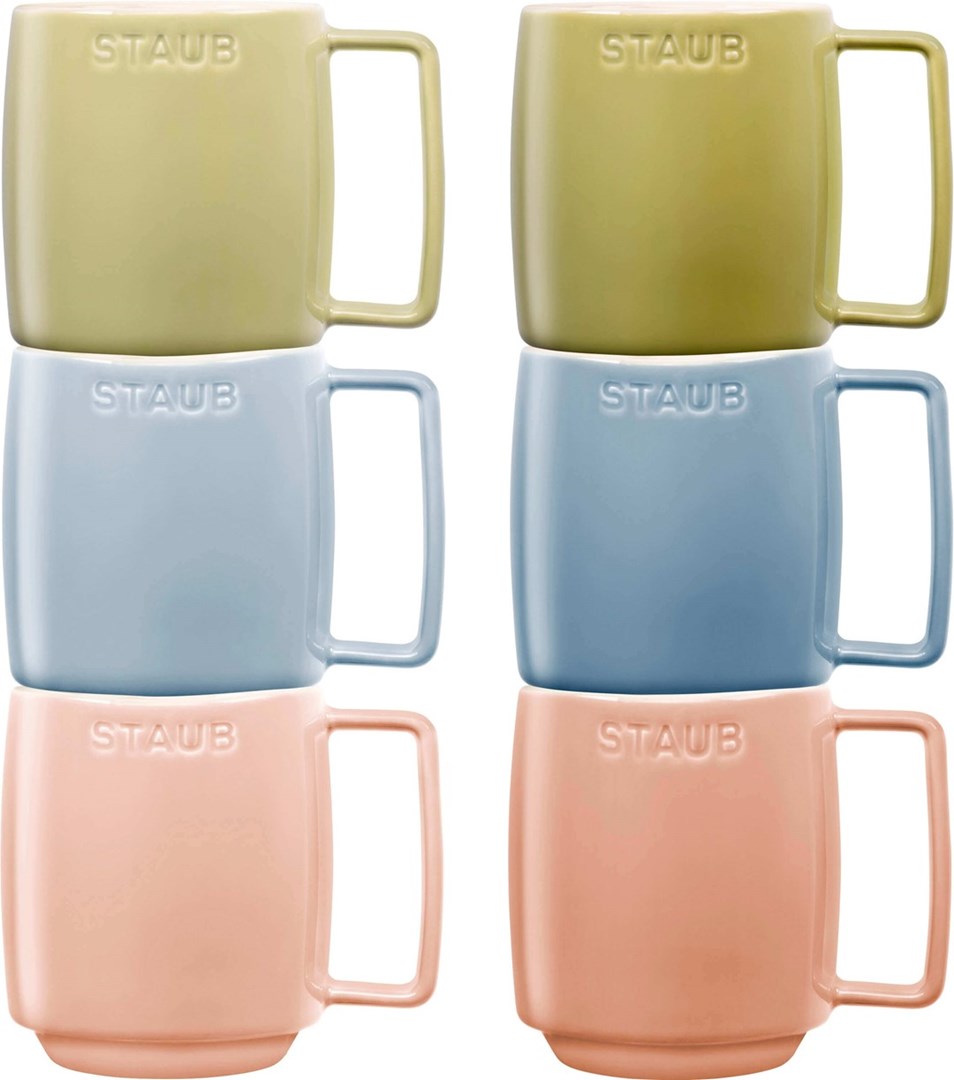Set of 6 Ceramic Mugs - Multicolor, 350 ml Set of 6 Ceramic Mugs - Multicolor, 350 ml
