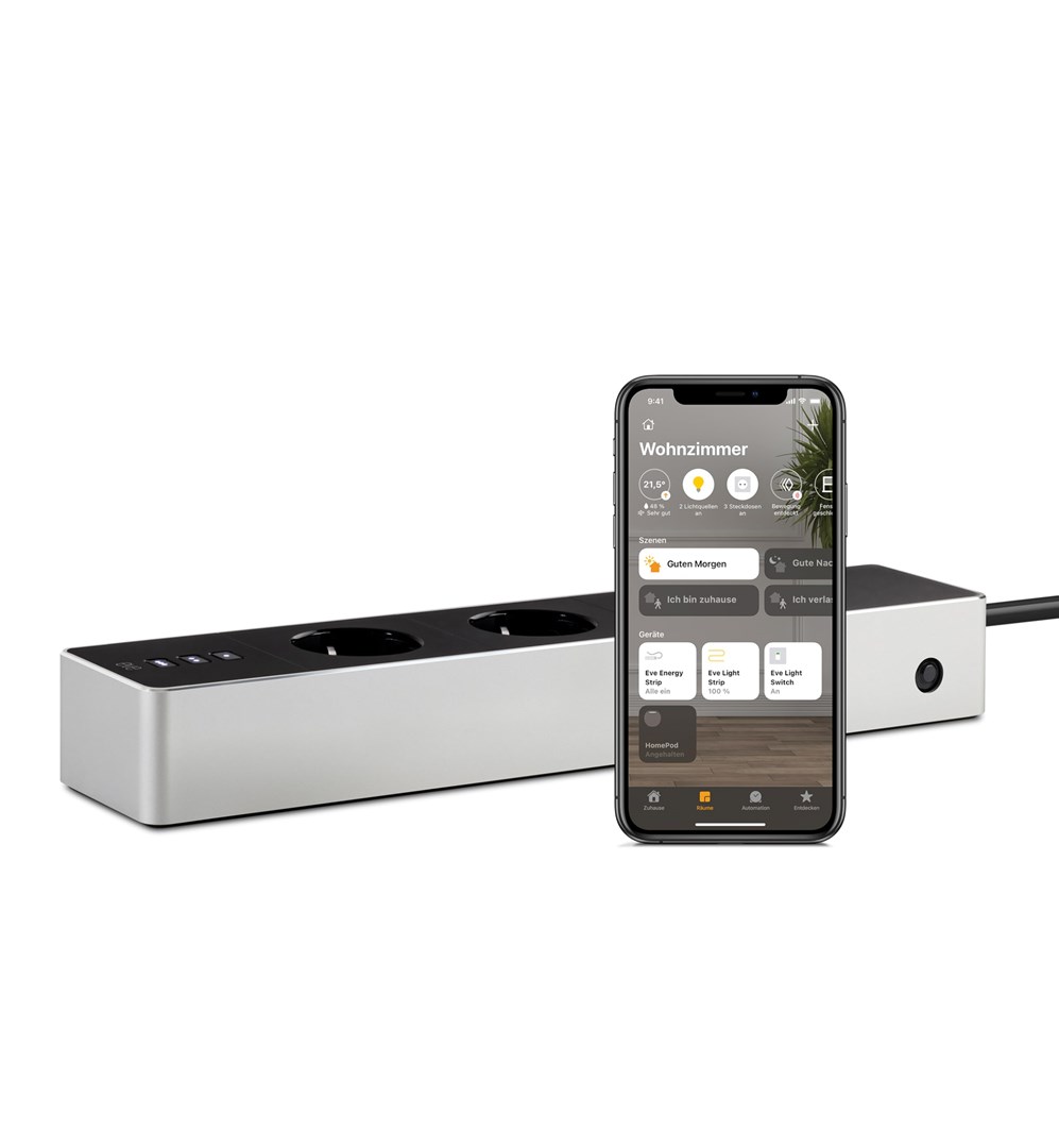 Eve Energy Strip Black, White 3 AC outlet(s) 120-230 V 1.9 m Eve Energy Strip Black, White 3 AC outlet(s) 120-230 V 1.9 m