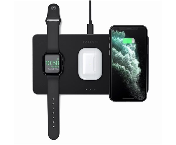 Satechi ST-X3TWCPM mobile device charger Headphones, Smartphone, Smartwatch Black AC Wireless charging Indoor Satechi ST-X3TWCPM mobile device charger Headphones, Smartphone, Smartwatch Black AC Wireless charging Indoor