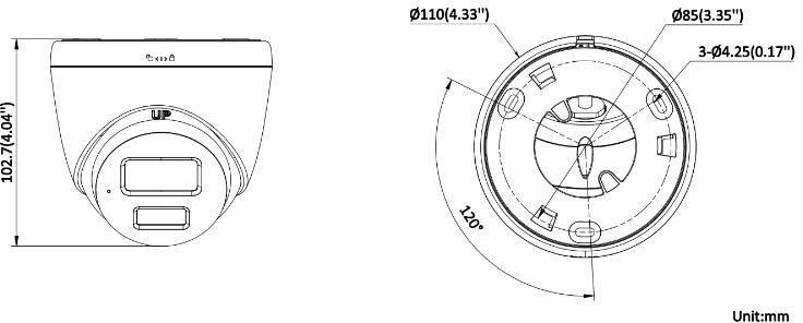 IP Camera HIKVISION DS-2CD1363G2-LIUF/SL 2.8mm PL IP Camera HIKVISION DS-2CD1363G2-LIUF/SL 2.8mm PL