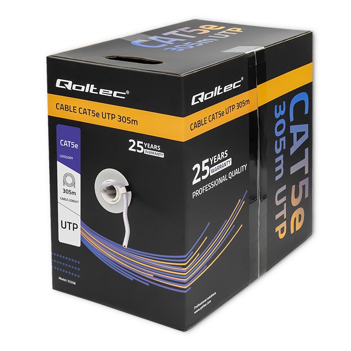 Qoltec bulkkabel - 305 m - gra Qoltec bulkkabel - 305 m - gra