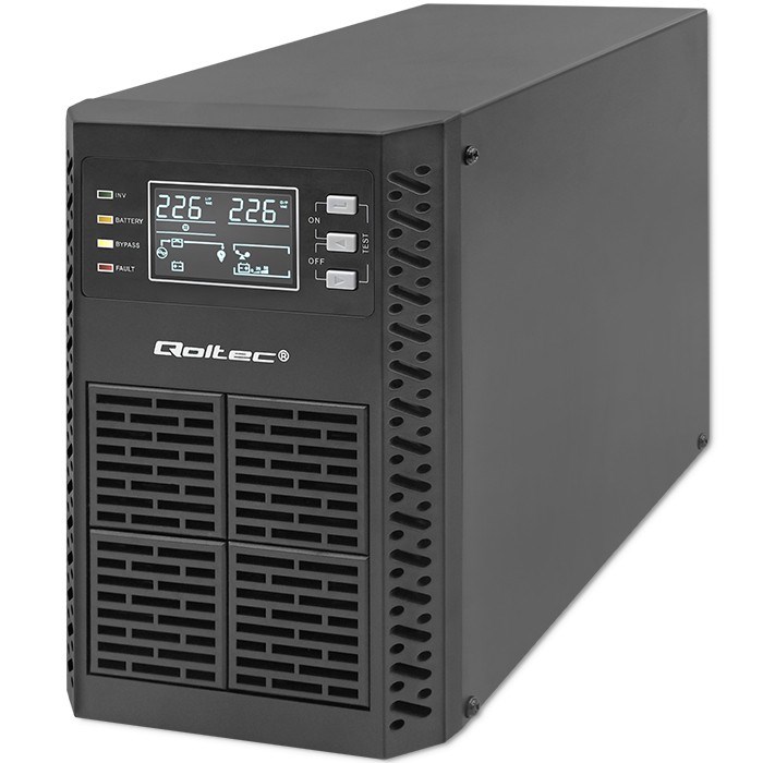 Qoltec Uninterruptible Power Supply (UPS) | 1kVA | 1000W | Power Factor 1.0 | LCD | EPO | USB | Online Qoltec Uninterruptible Power Supply (UPS) | 1kVA | 1000W | Power Factor 1.0 | LCD | EPO | USB | Online