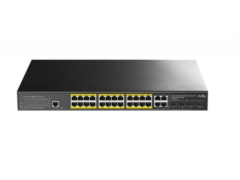 Cudy GS2028PS4 Managed L2 Gigabit Ethernet (10/100/1000) Power over Ethernet (PoE) 1U Black Cudy GS2028PS4 Managed L2 Gigabit Ethernet (10/100/1000) Power over Ethernet (PoE) 1U Black