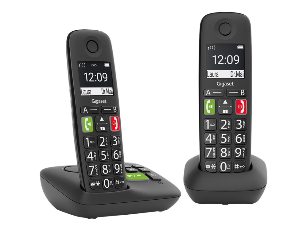 Gigaset E290A Duo Analog/DECT telephone Caller ID Black Gigaset E290A Duo Analog/DECT telephone Caller ID Black
