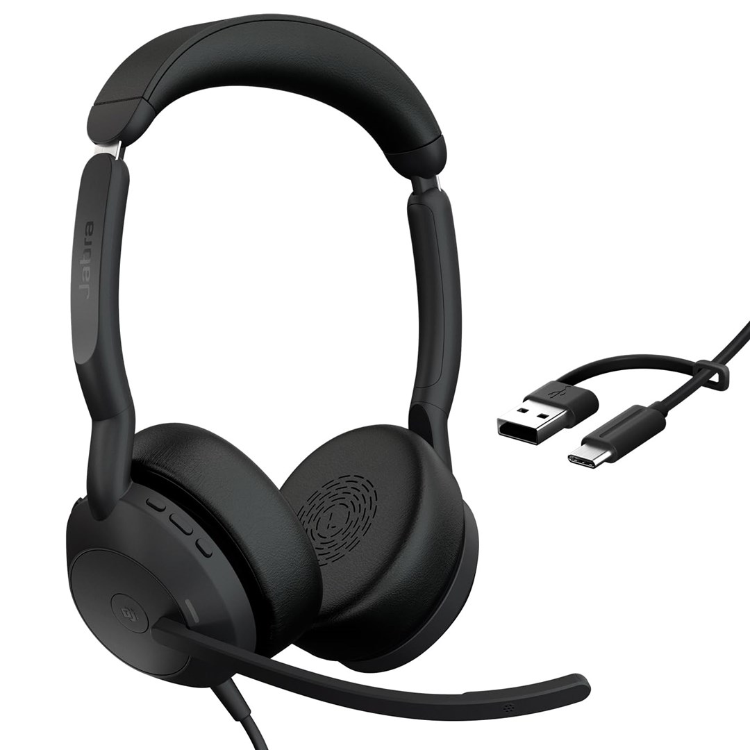 Jabra Evolve2 50 Headset Wired Head-band Office/Call center USB Type-C / USB Type-A Bluetooth Black Jabra Evolve2 50 Headset Wired Head-band Office/Call center USB Type-C / USB Type-A Bluetooth Black