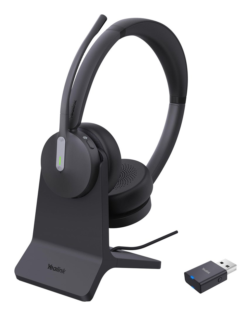 Yealink WH64 Hybird Dual with Charging Stand Teams Headset Yealink WH64 Hybird Dual with Charging Stand Teams Headset