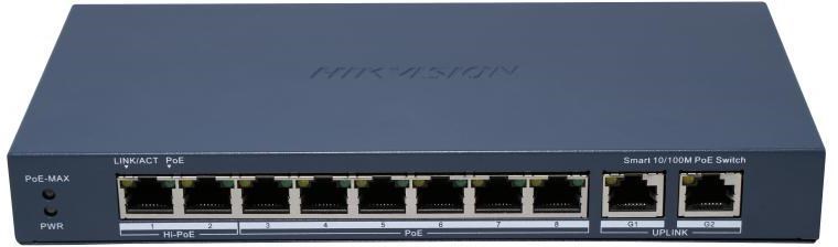 Hikvision DS-3E1310HP-EI(B) network switch Managed Fast Ethernet (10/100) Power over Ethernet (PoE) Grey Hikvision DS-3E1310HP-EI(B) network switch Managed Fast Ethernet (10/100) Power over Ethernet (PoE) Grey