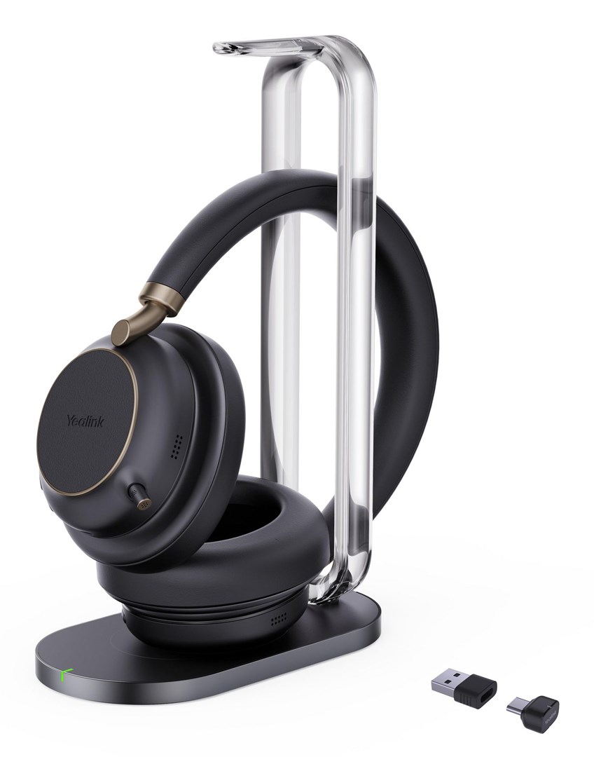 Yealink BH76 Plus with Charging Stand UC Black USB-C/A Headset Yealink BH76 Plus with Charging Stand UC Black USB-C/A Headset