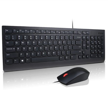 Lenovo Essential Wired Combo Black US Euro keyboard Mouse included Universal USB Lenovo Essential Wired Combo Black US Euro keyboard Mouse included Universal USB