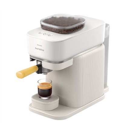 Philips Baristina Espresso Machine - Real espresso, made simple. Milky White with Mango Yellow Portafilter (BAR300/03) Philips Baristina Espresso Machine - Real espresso, made simple. Milky White with Mango Yellow Portafilter (BAR300/03)